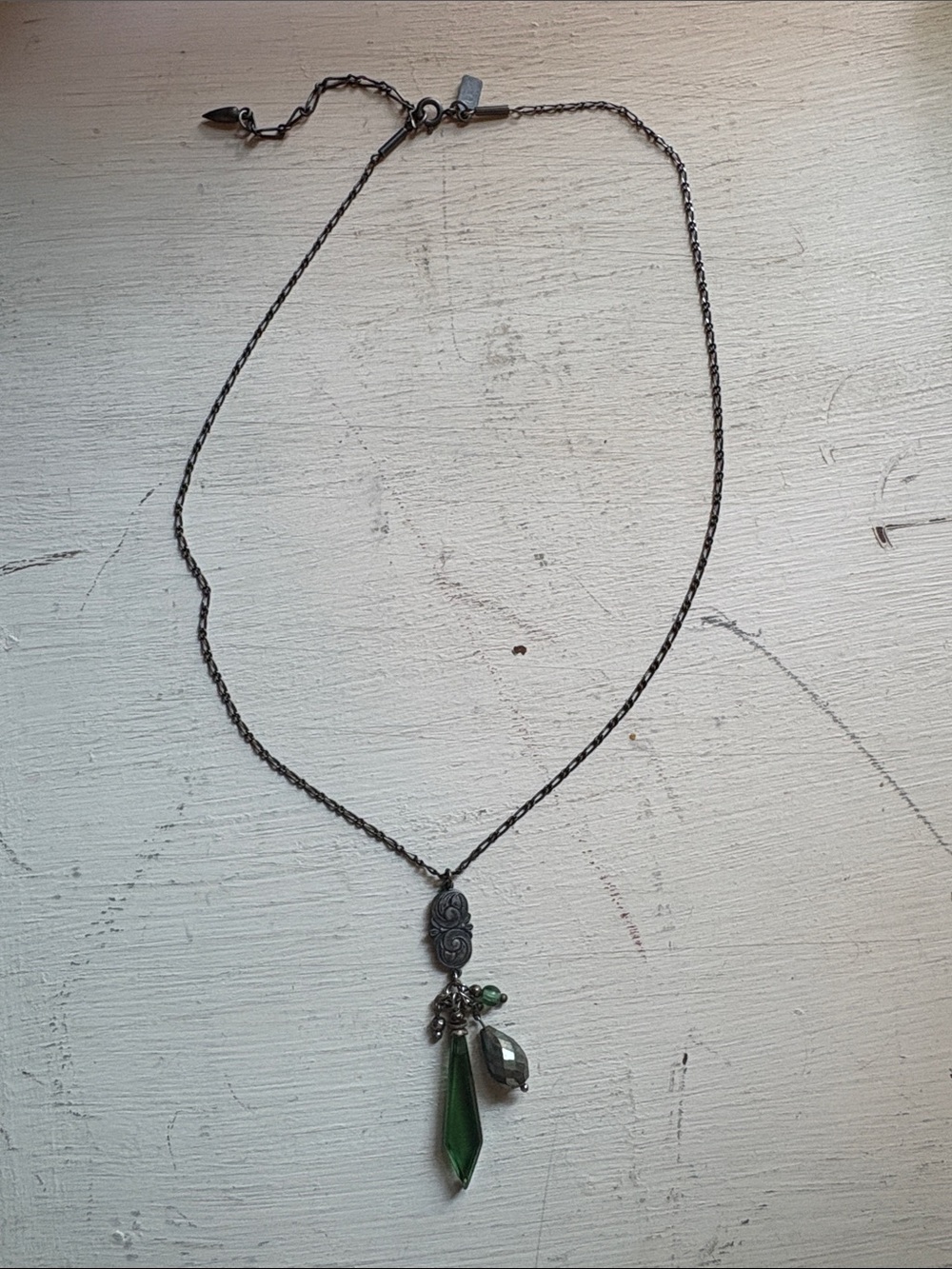 Delicate Green Crystal Pendant Necklace - Women Jewelry